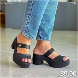 Tamanco Miss Miss Plataforma Preto 10270