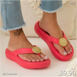 Rasteira Boa Onda Alana Lux Goiaba 2312.110.005