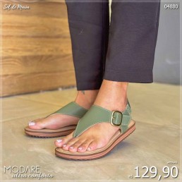 Sandália Modare Elástico Floather Verde Salvia 7141.141
