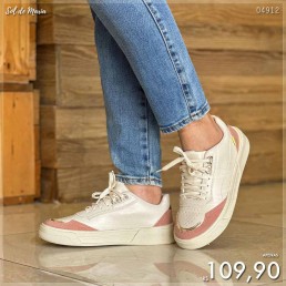 Tênis Vivanz Casual Branco/Rosado VNZ093
