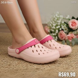 Babuche Boa Onda Easy Rose Nude/Goiaba 2402.111.001