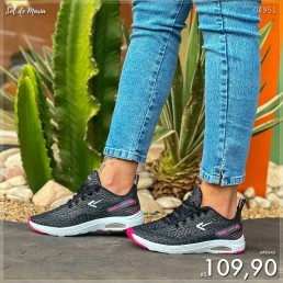 Tenis Box200 Jogger Preto/Pink BX2430