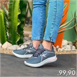Tenis Box200 Jogger Grafite/Nude BX2414