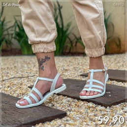 Sandália Miss Miss Fisherman Off White 50045