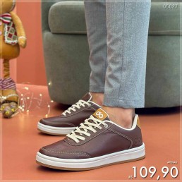 Tênis Darling Casual Masculino Caramelo/Caramelo