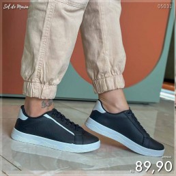 Tênis Mendii Casual Classic Preto/Branco MDI86.1754