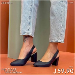 Sapato Modare Semi Scarpin Preto 7377.120