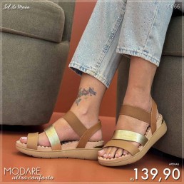 Sandália Modare Elástico Dourado/Camel 7151.119