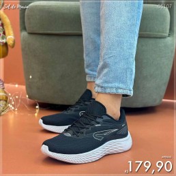 Tênis Rainha Drive III Preto/Branco RA02050023