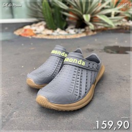 Babuche Boa Onda Flow Masc Grafite/Crepe 2140.131.103