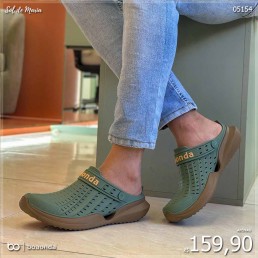 Babuche Boa Onda Flow Masc Selva/Crepe 2140.131.104