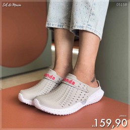Babuche Boa Onda Flow Splash Cinza/Goiaba 2140.221.002