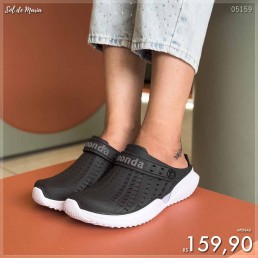 Babuche Boa Onda Flow Preto/Branco 2140.131.002