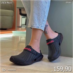 Babuche Boa Onda Flow Splash Preto/Goiaba 2140.221.001