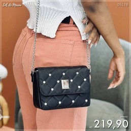 Bolsa Vizzano Couro Sint Preto 10081.1.21817