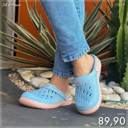 Babuche Boa Onda Easy Sky/Rose Nude 2402.210.003