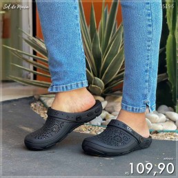 Babuche Boa Onda Nellie Preto/Preto 1317.123.001