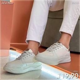 Tênis Confort Way Casual Bege 902401.40