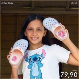 Babuche Boa Onda Easy Kids Eva Girl Power Rose/Sky 2402.212.002