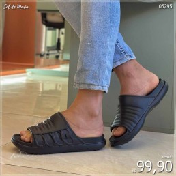 Chinelo Nuvem Masc Detalhes Preto CH270