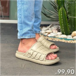 Chinelo Nuvem Masc Detalhes Bege CH270