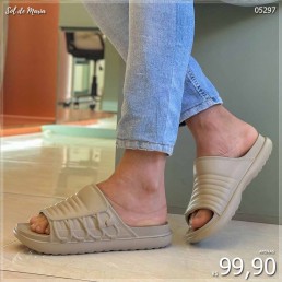 Chinelo Nuvem Masc Detalhes Bege CH270