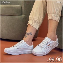 Tênis Mendii Casual Branco/Nude MDI89.1784