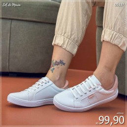 Tênis Mendii Casual Branco/Nude MDI62.0281
