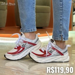 Tênis Box200 Jogger Prata/Vermelho BX2591.2365