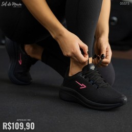Tênis Box200 Jogger Preto/Pink BX2508