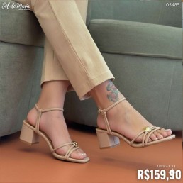 Sandália Vizzano Salto Bloco Bege 6291.1192